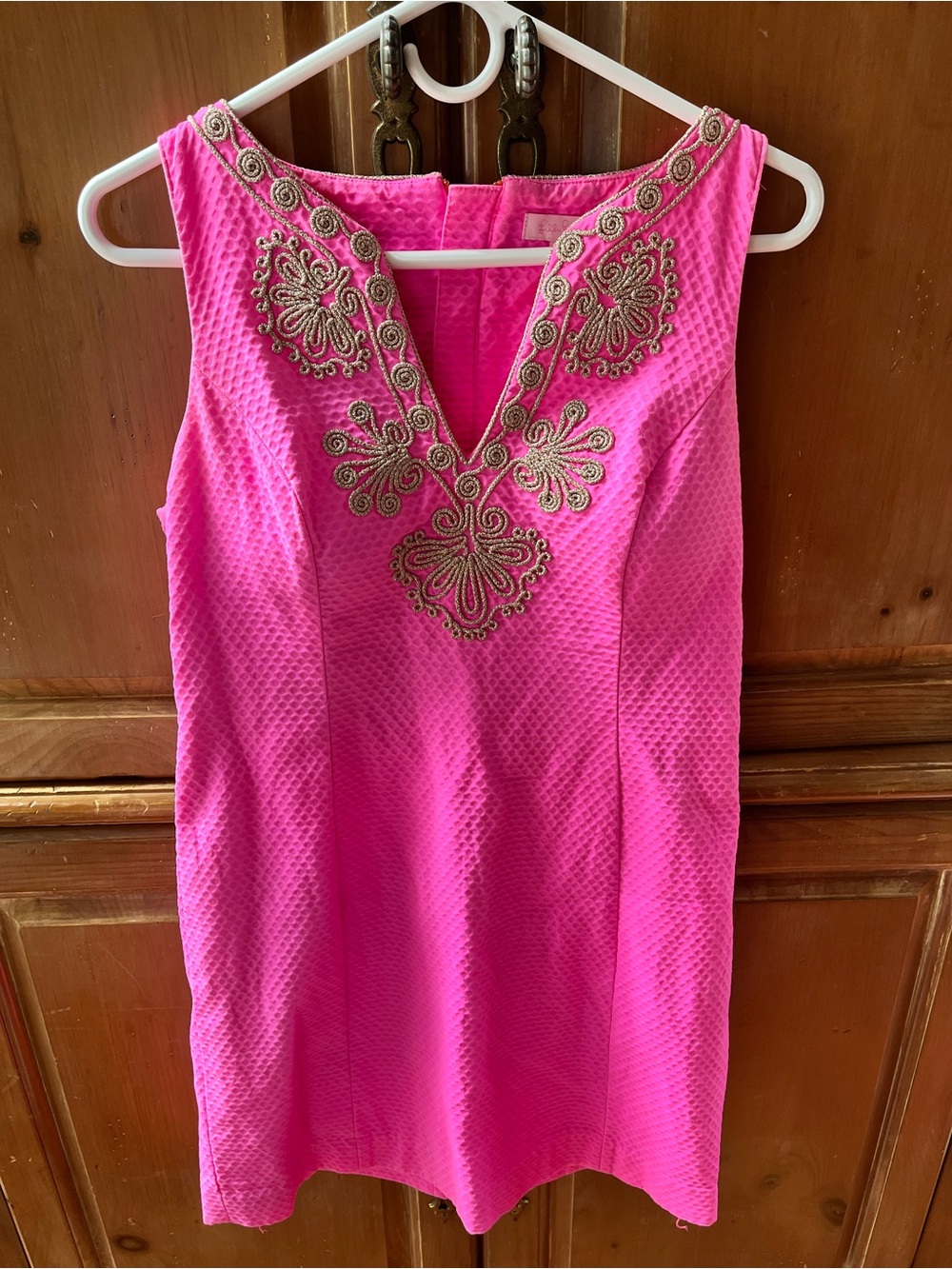 LILLY PULITZER. POP PINK SLEEVELESS SHIFT DTESS. GABBY. SIZE 10. PERFECT.